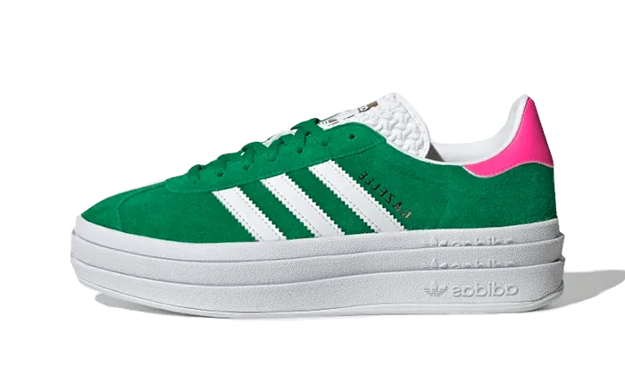 Adidas Gazelle Bold Green Lucid Pink