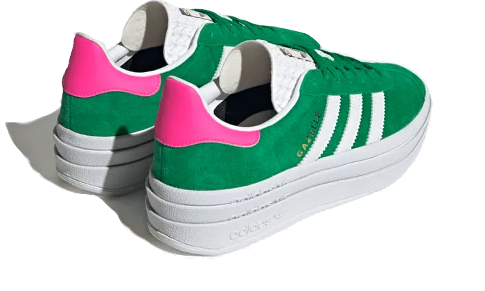 Adidas Gazelle Bold Green Lucid Pink