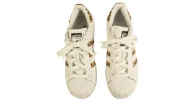 Adidas Originals Superstar Leopard White Leather Sneakers Zapatos Entrenadores EE. UU. 7.5 Blanco 