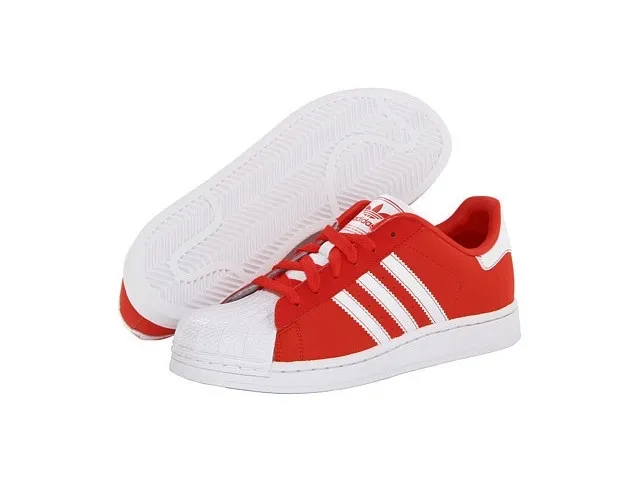 Adidas Superstar 2 J (36-40)(rojo/blanco)