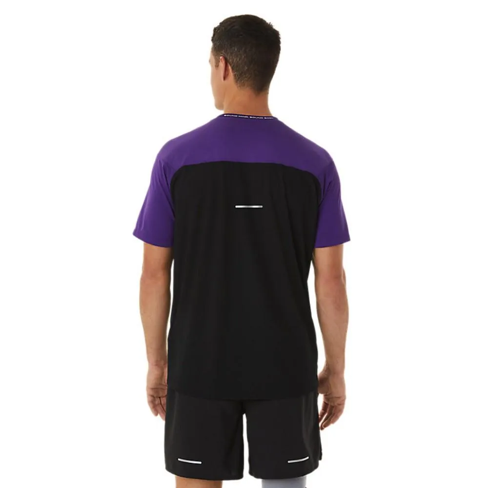 Asics T-Shirt Masculino Race_Short_Sleeve_Top Grape_Jam/Performance_Black