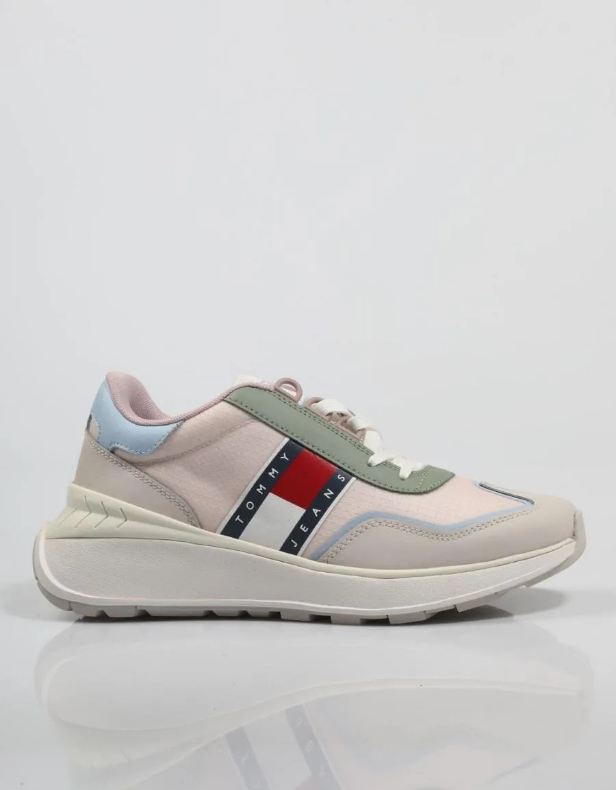  baskets TOMMY HILFIGER Tommy Jeans Fashion Retro Run en Beige 79908