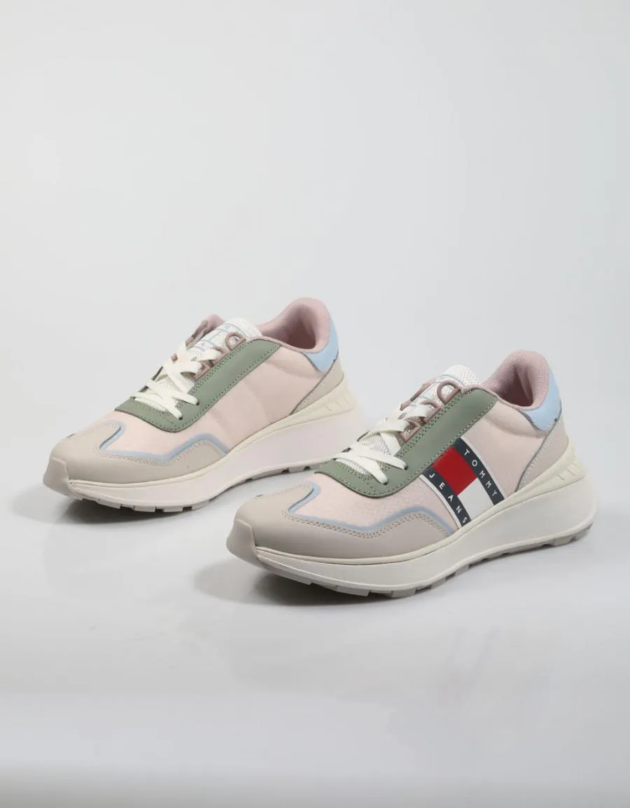  baskets TOMMY HILFIGER Tommy Jeans Fashion Retro Run en Beige 79908