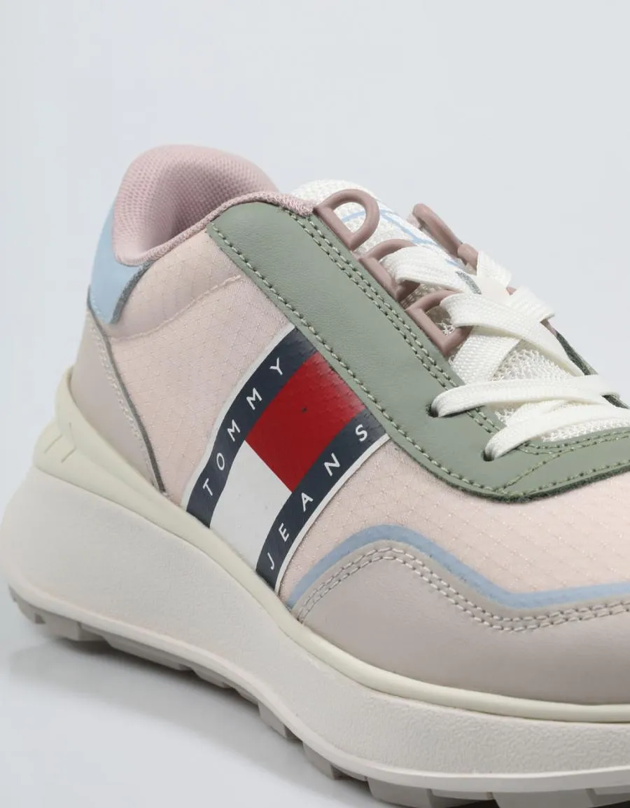  baskets TOMMY HILFIGER Tommy Jeans Fashion Retro Run en Beige 79908