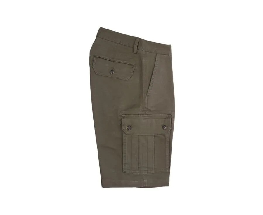 Dark Olive Cargo Shorts - CORBEN II