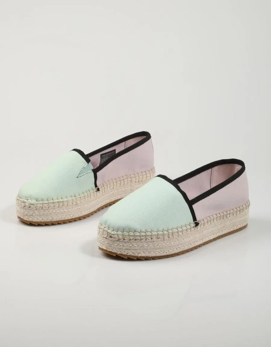  espadrilles TOMMY HILFIGER Tommy Jeans Flatform Espadrille en Multicolore 78610