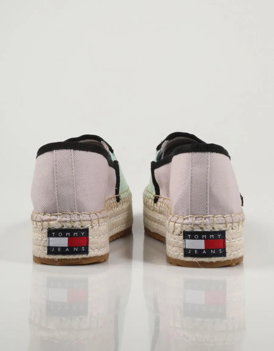  espadrilles TOMMY HILFIGER Tommy Jeans Flatform Espadrille en Multicolore 78610