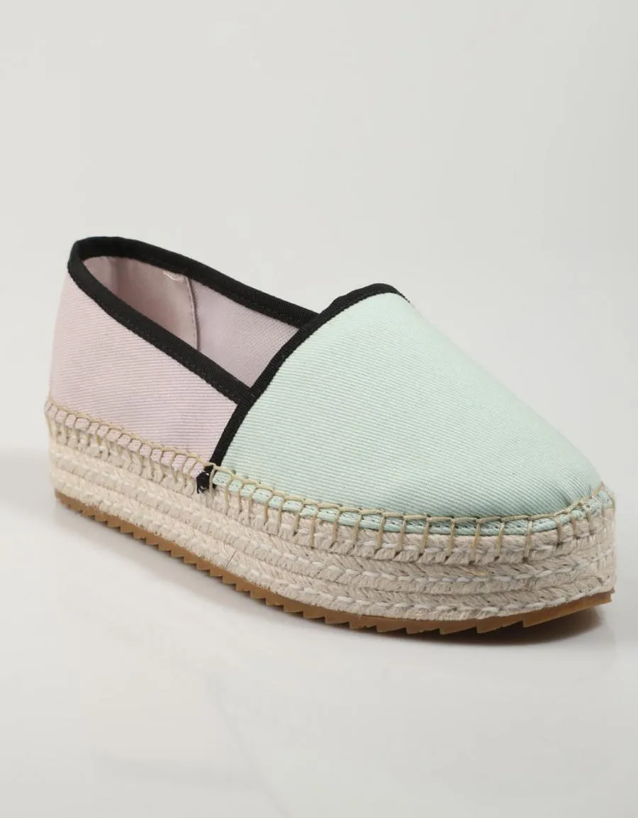  espadrilles TOMMY HILFIGER Tommy Jeans Flatform Espadrille en Multicolore 78610