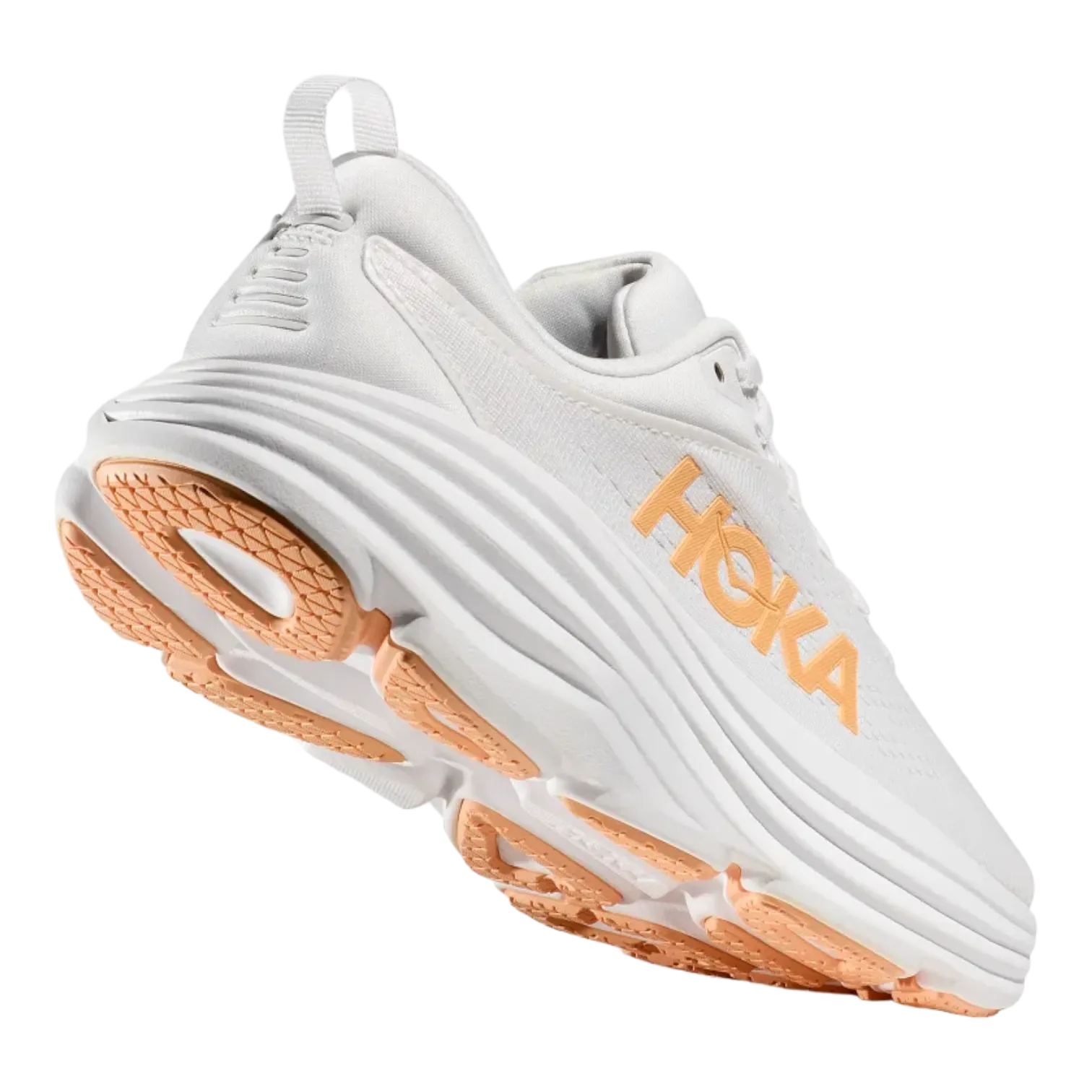 Hoka One Bondi 8 White/Cantaloupe for Women 1127952-WLP