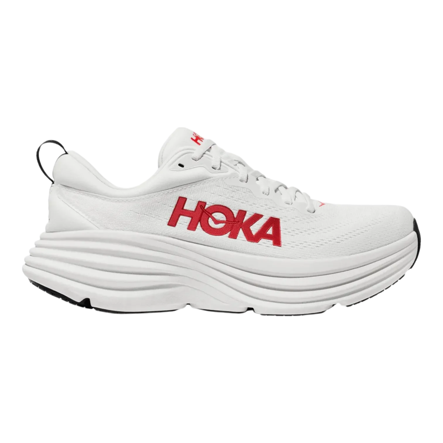 Hoka one Bondi 8 White/Vermillion 1123202-WVR