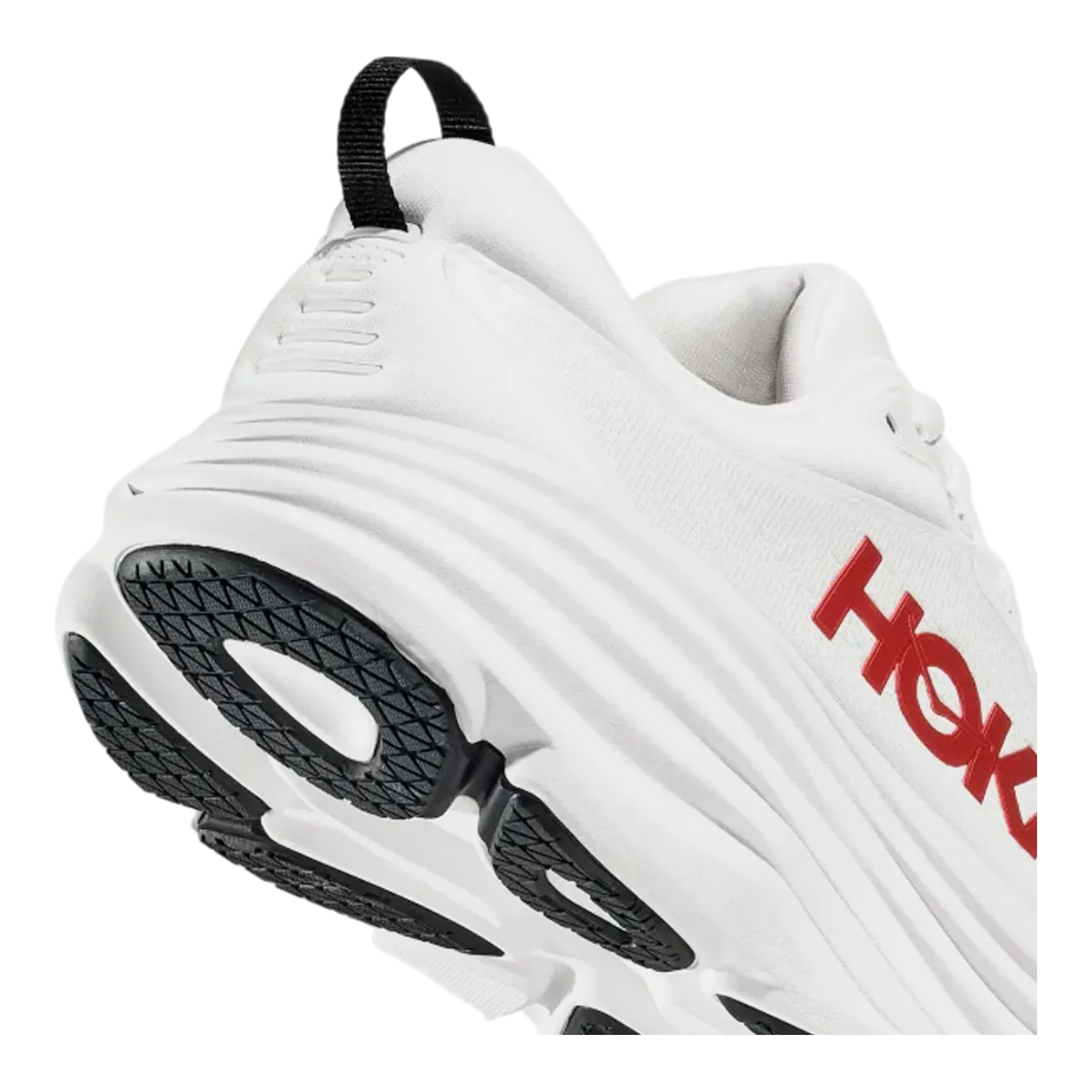 Hoka one Bondi 8 White/Vermillion 1123202-WVR