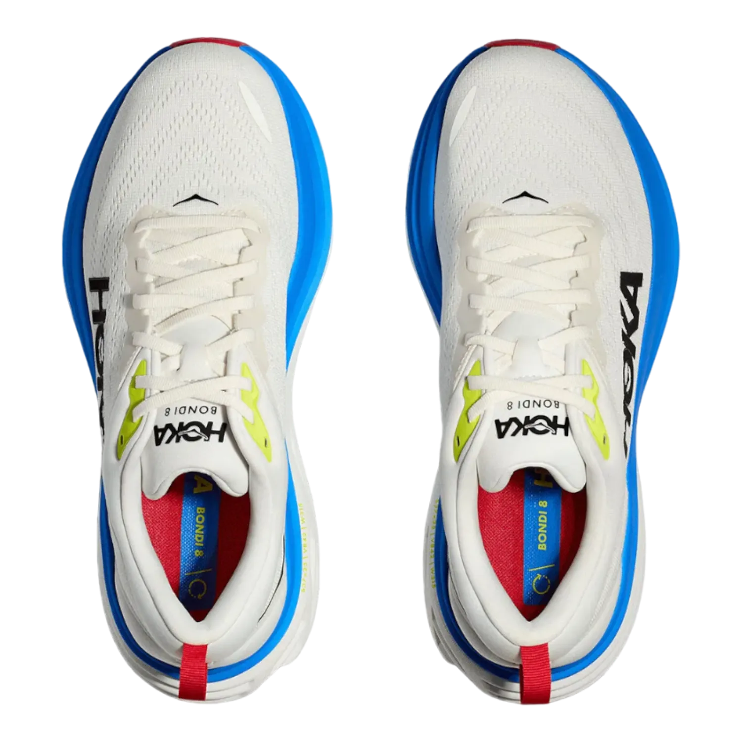 Hoka One One Bondi 8 White/Blue 1123202-BVR