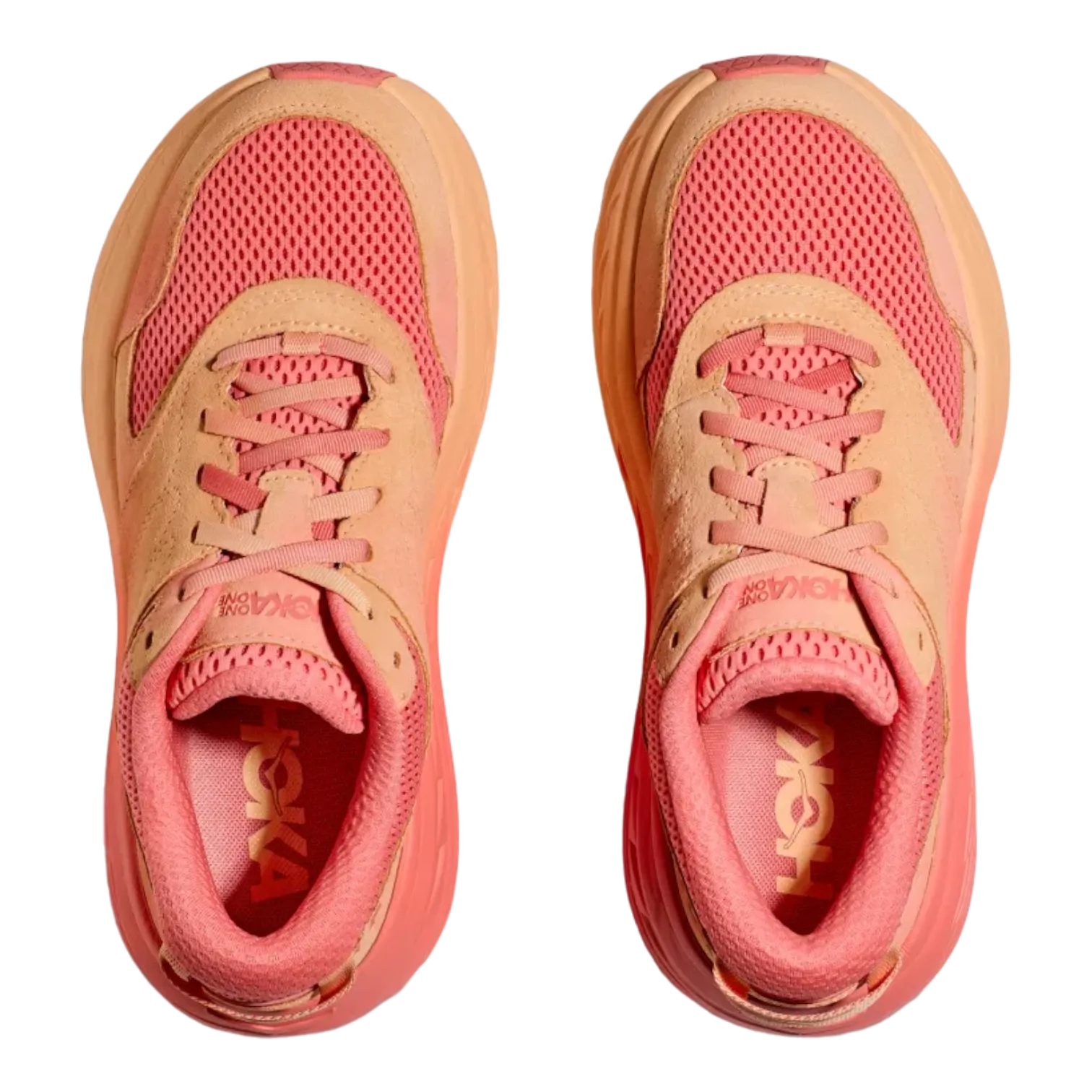 Hoka One Vibrant Bloom Bondi L BP 2 Cantaloupe/Electric-Coral for Women 1165690-CPLC