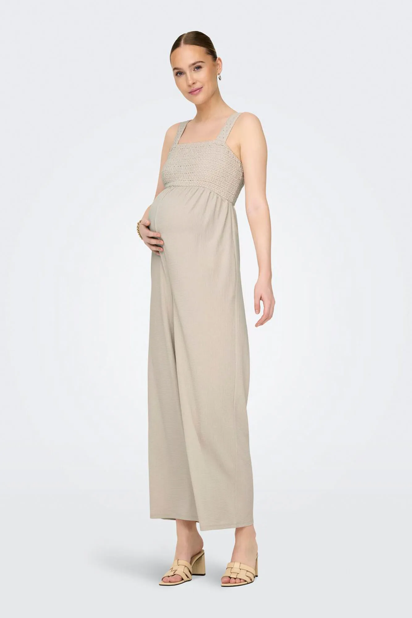 Mono largo maternity fruncido