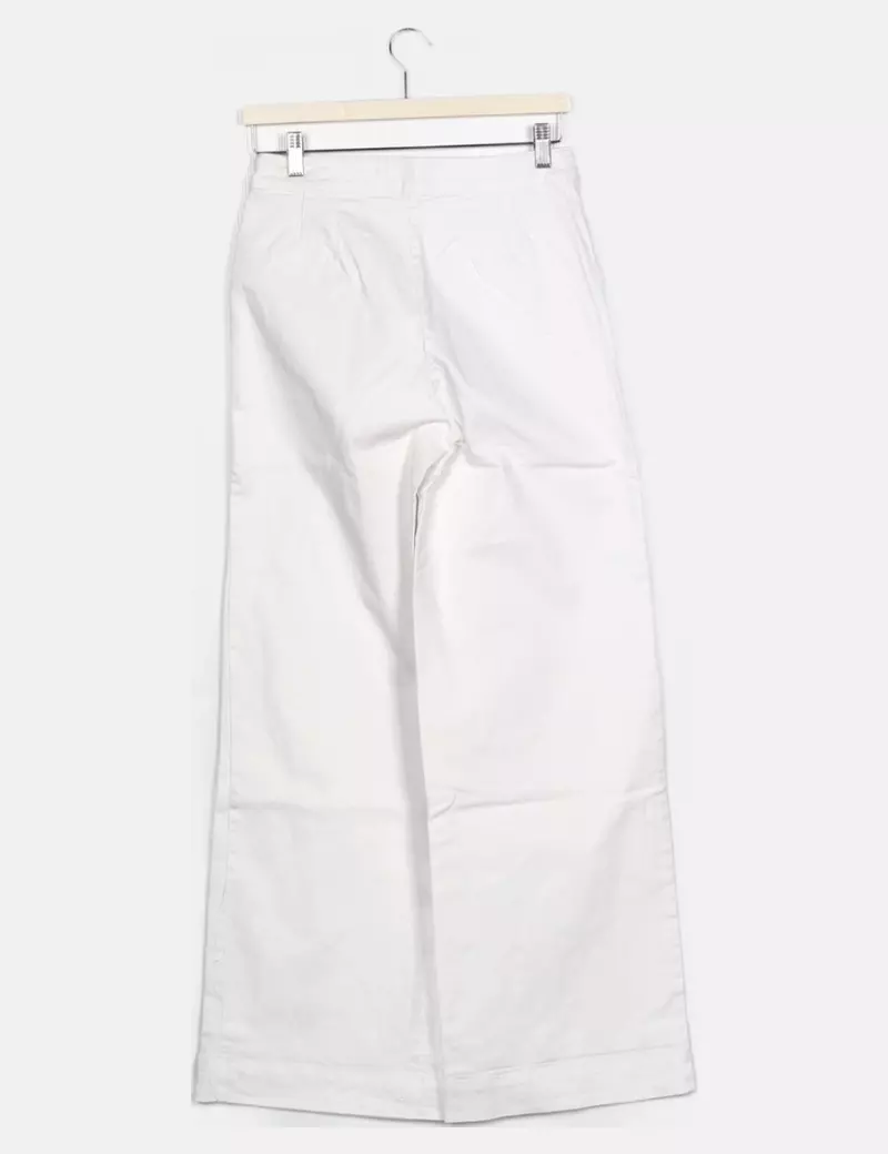 Monoprix Jeans denim ancho blanco