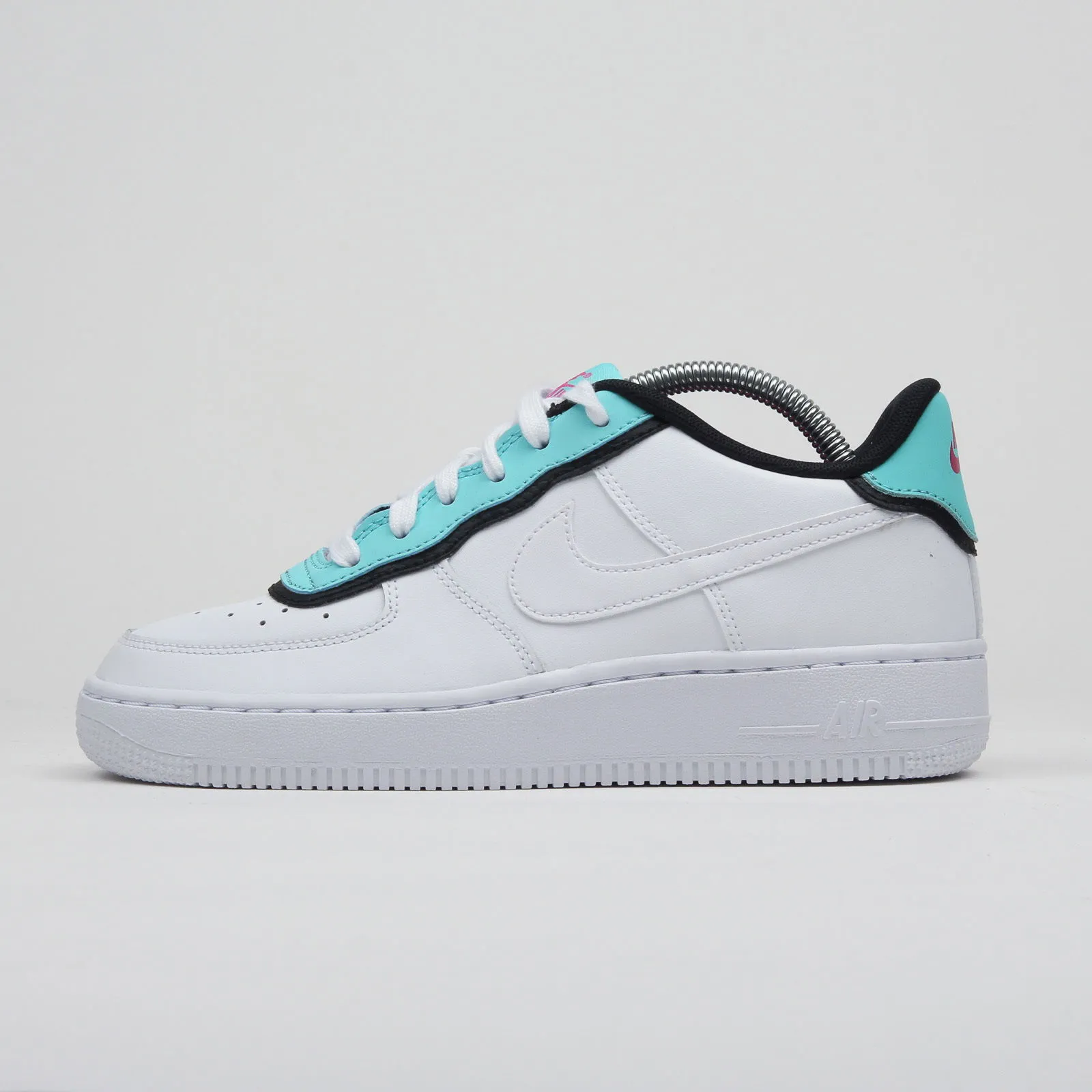 Nike Air Force 1 Low ''Double Layer - Aqua Black'' GS