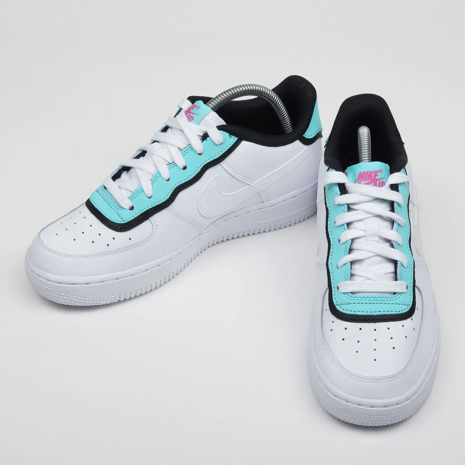 Nike Air Force 1 Low ''Double Layer - Aqua Black'' GS