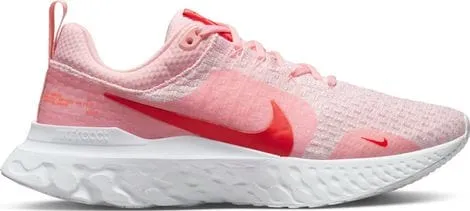 Nike Zapatillas Nike React Infinity Run Flyknit 3 Rosa, Mujer