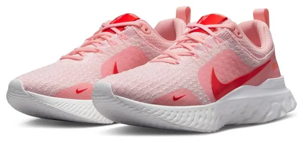 Nike Zapatillas Nike React Infinity Run Flyknit 3 Rosa, Mujer