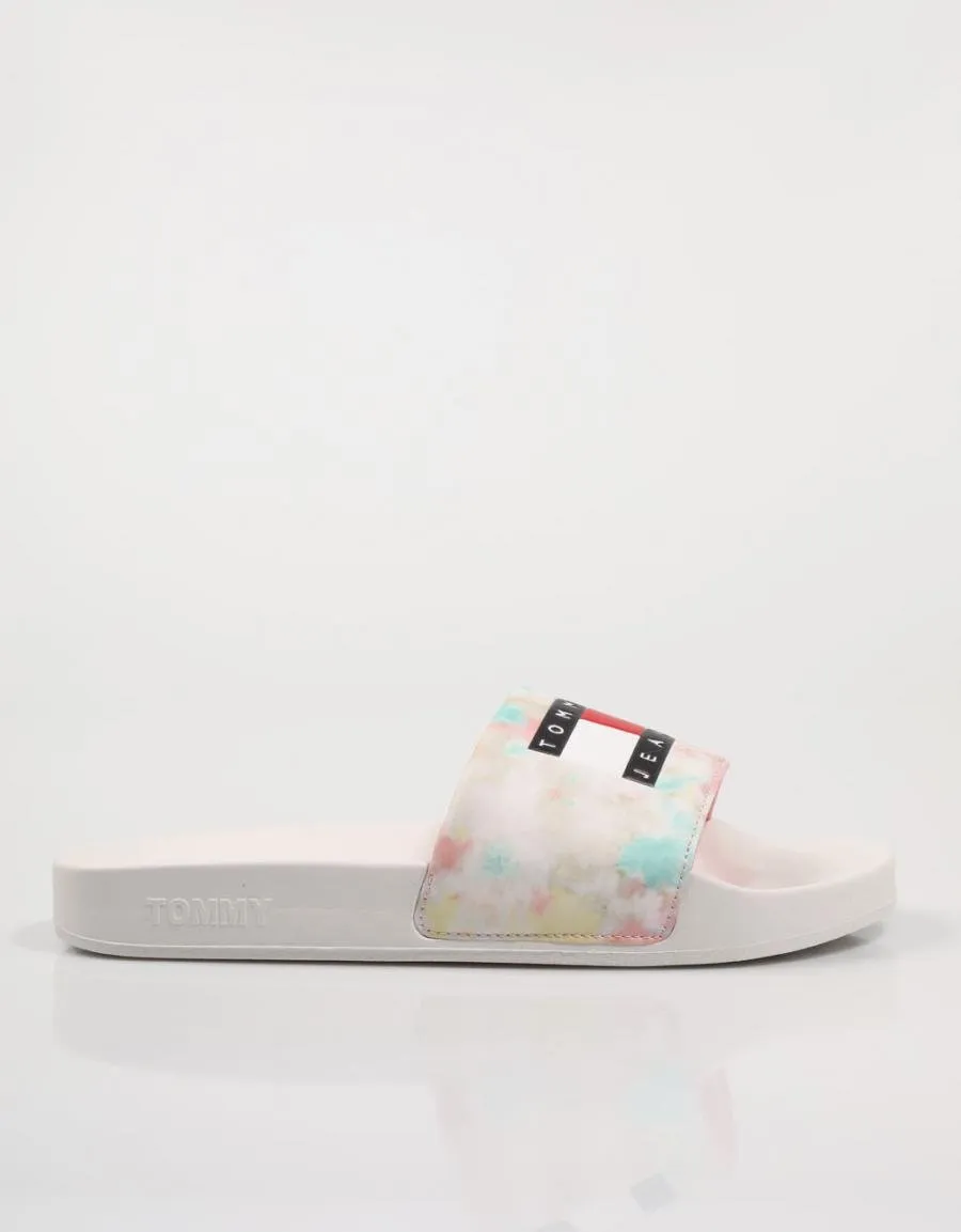  nu pieds TOMMY HILFIGER Tommy Jeans Flag Pool Slide en Multicolore 78629