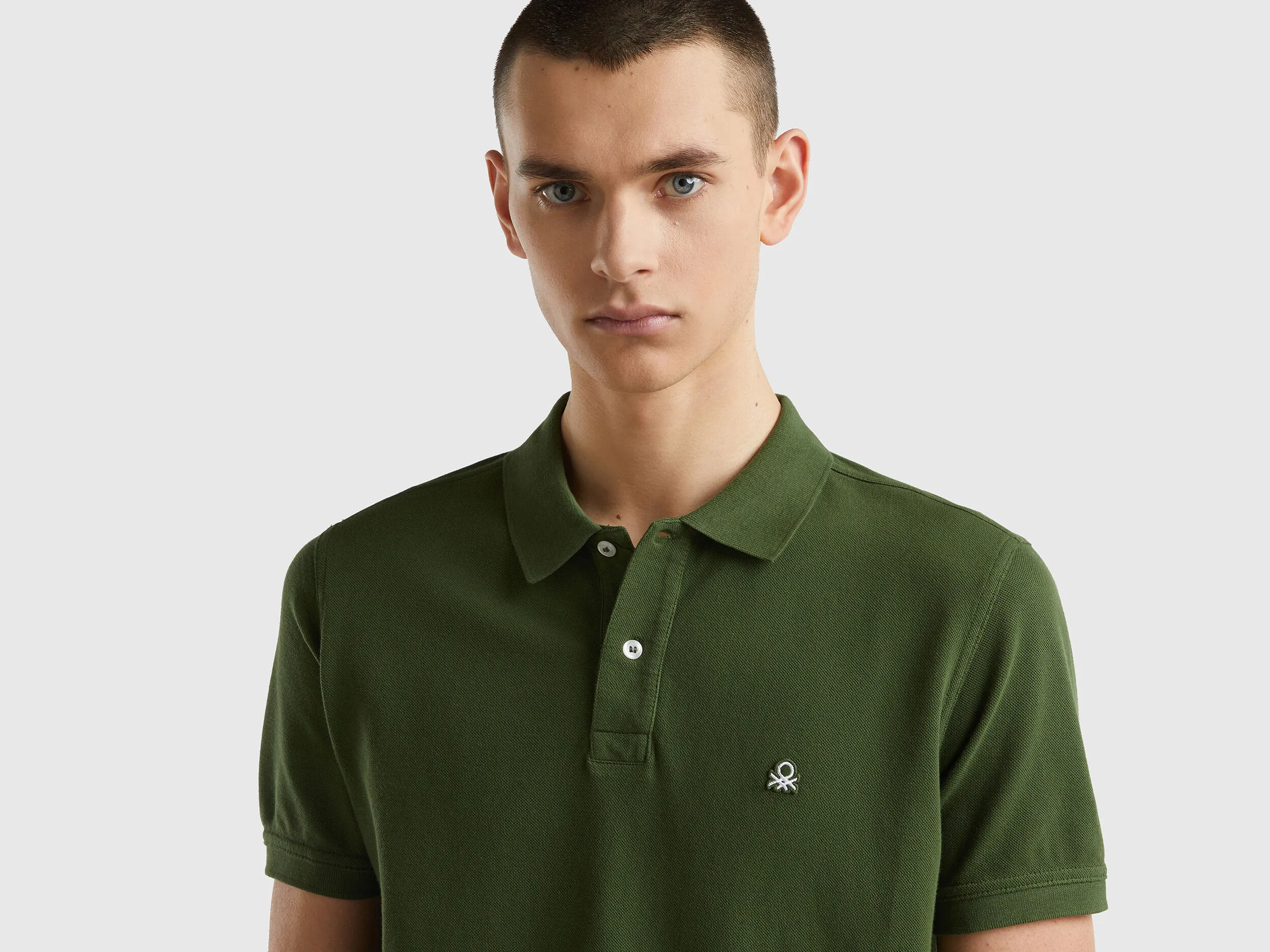 Polo verde aceituna regular fit