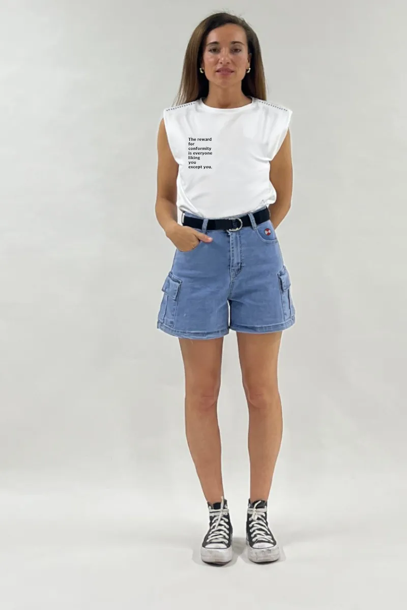 Short denim de mujer CARGO