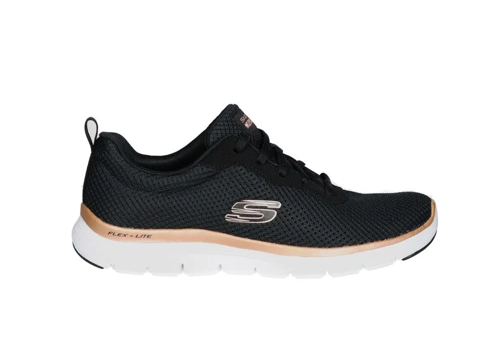 Sneaker Nylon Negro Bajo Bronce Piso Blanco Lite-weight