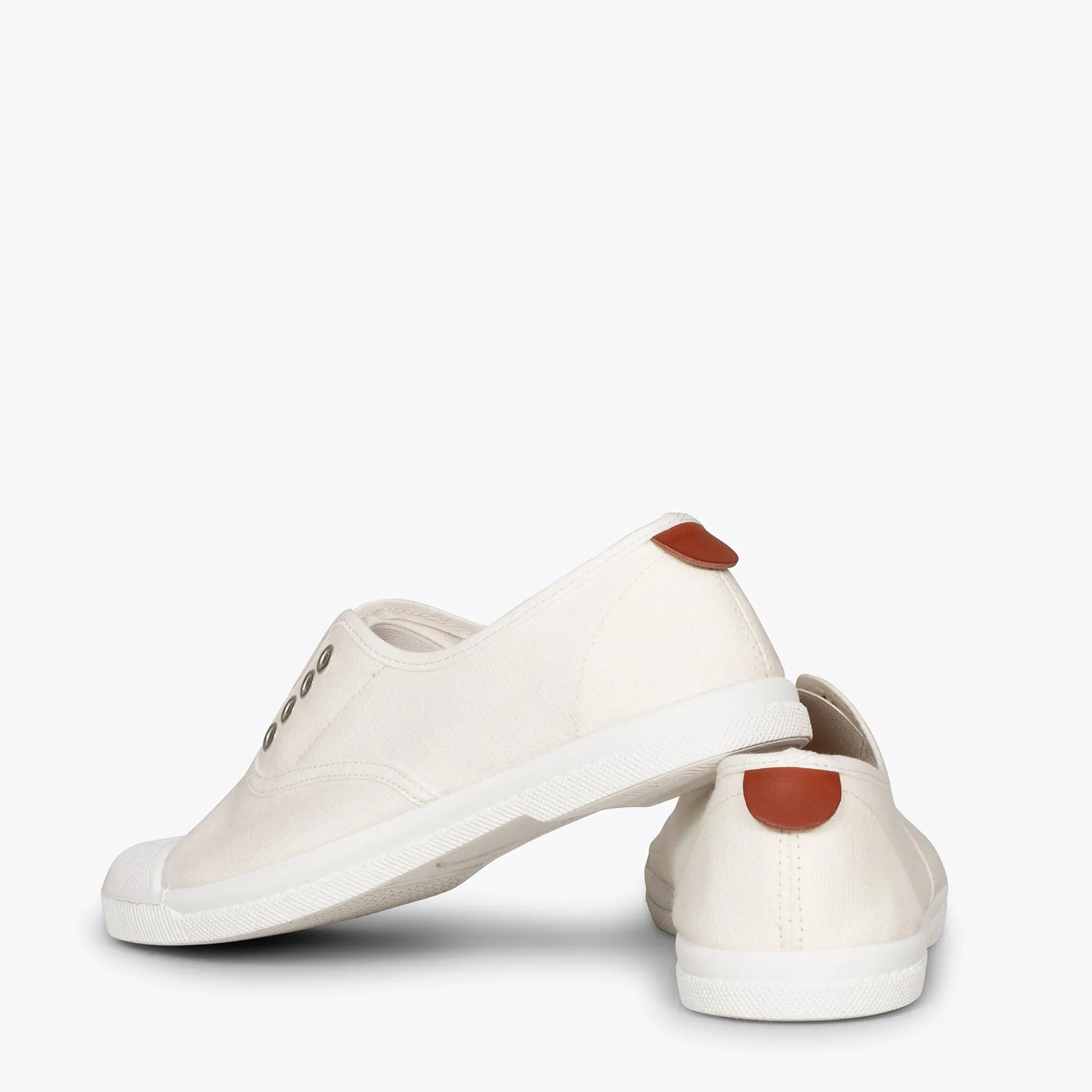 WAY - Zapatillas sin cordones de lona BLANCAS