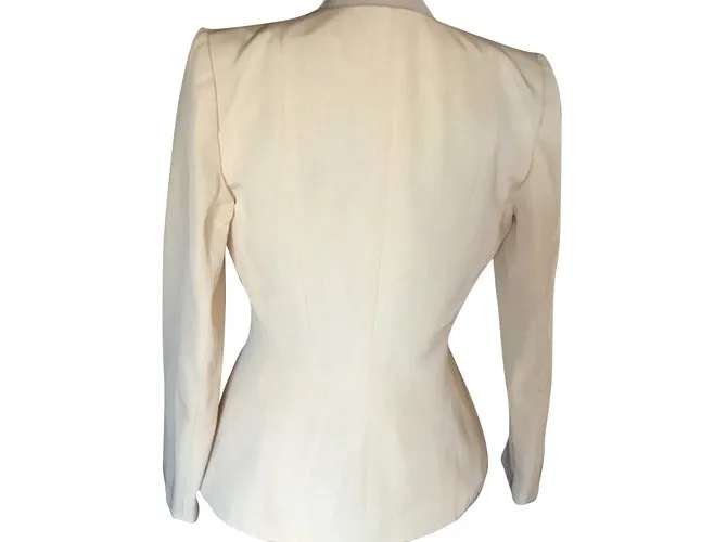 Yves Saint Laurent Chaquetas Blanco roto 