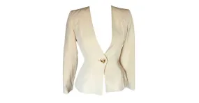 Yves Saint Laurent Chaquetas Blanco roto 