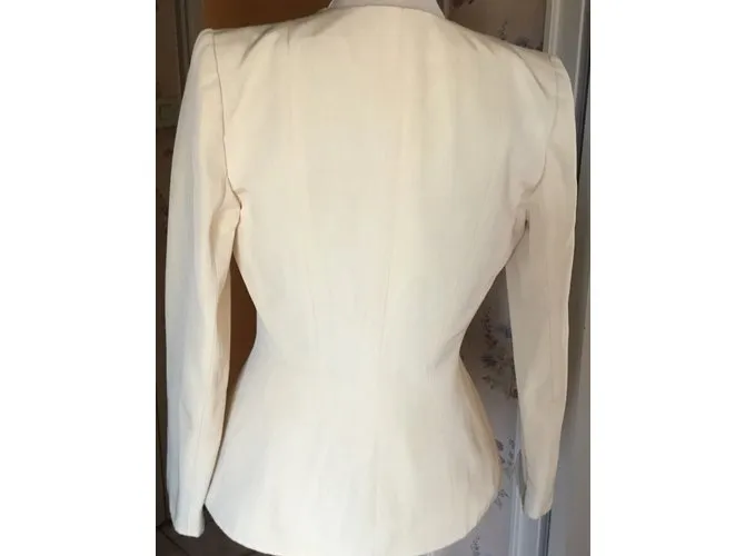 Yves Saint Laurent Chaquetas Blanco roto 