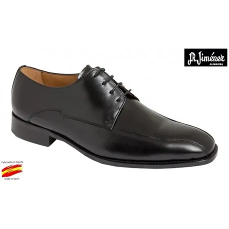 Zapato Almansa Piel Negro Ancho Especial . JR