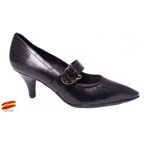 Zapato Mujer Ancho Especial En Piel. Sanapie