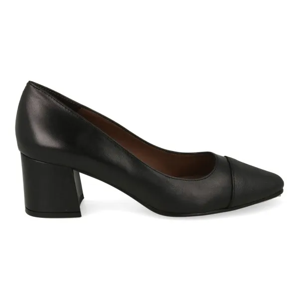 ZAPATOS TACON ANCHO NEGROS MUJER COMODOS MOD. PRAGA