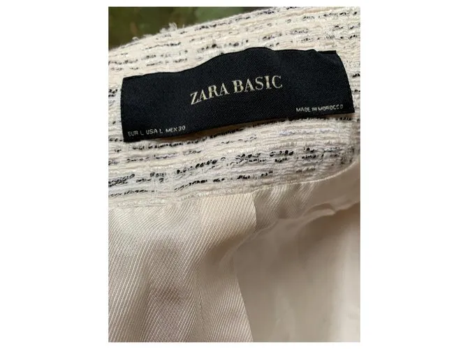 Zara Chaquetas Blanco roto 